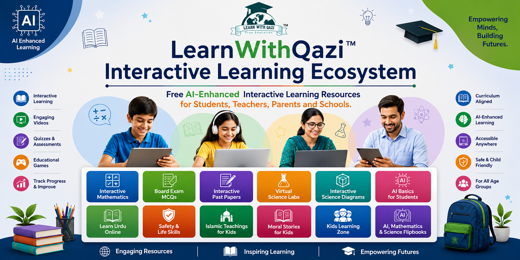 LearnWithQazi interactive learning ecosystem