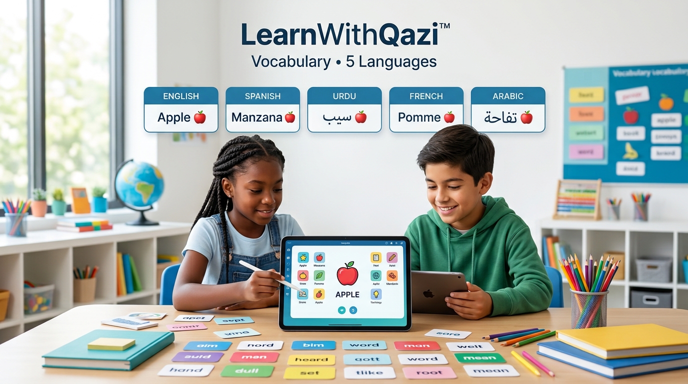 LearnWithQazi vocabulary learning